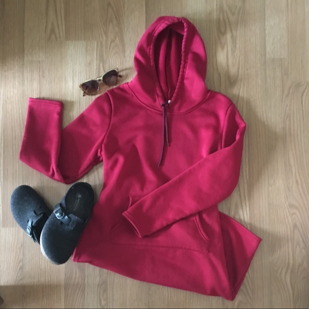 Dress Cranberry Dark Red Hoodie Sweatshirt